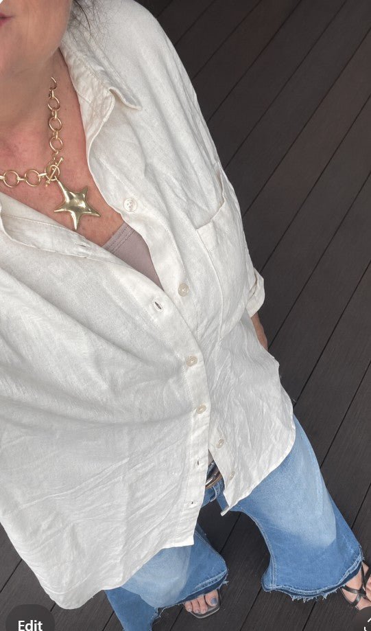 Chunky Star Toggle Chain Necklace - DENIM & ONYX