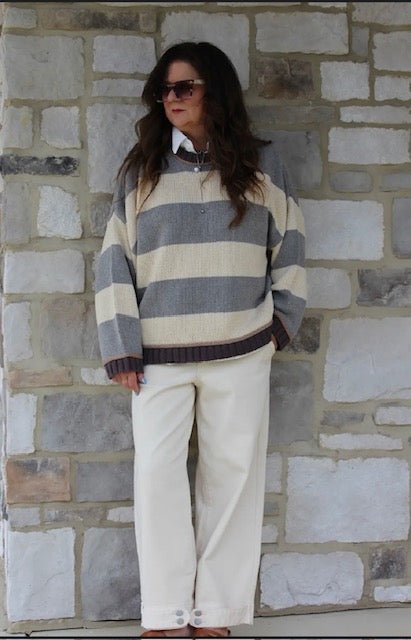 Double Button Hem Barrel - DENIM & ONYX