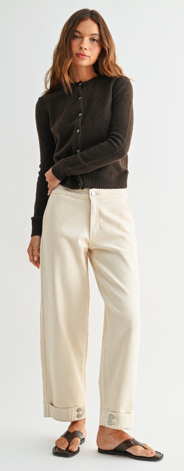 Double Button Hem Barrel - DENIM & ONYX