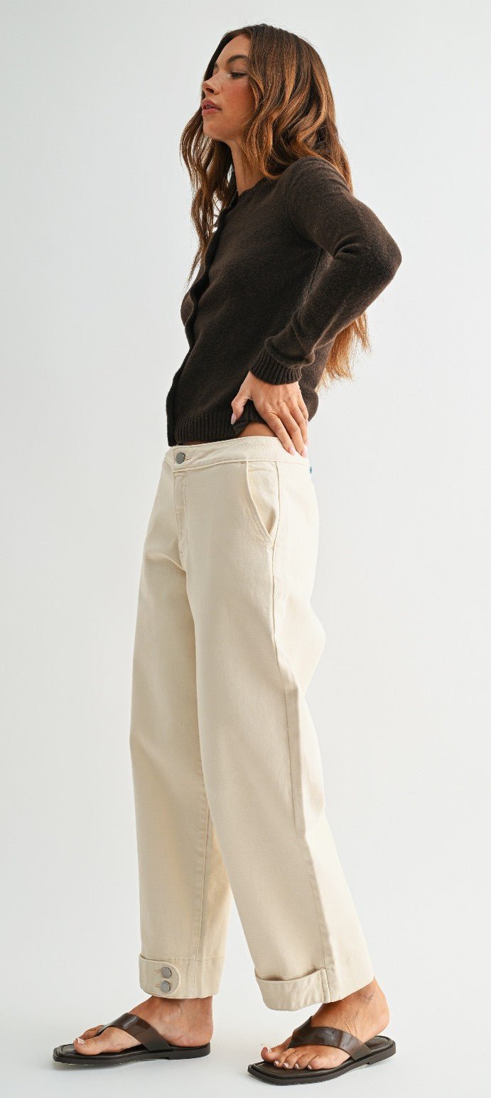 Double Button Hem Barrel - DENIM & ONYX
