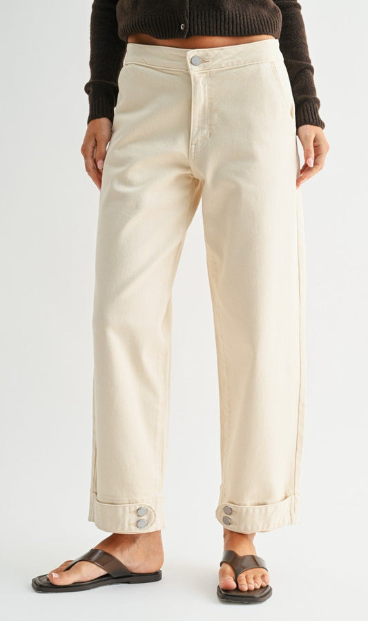 Double Button Hem Barrel - DENIM & ONYX