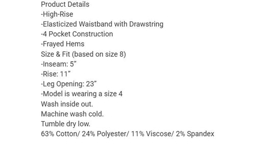 Essentials Elastic Waistband Jogger Shorts - DENIM & ONYX