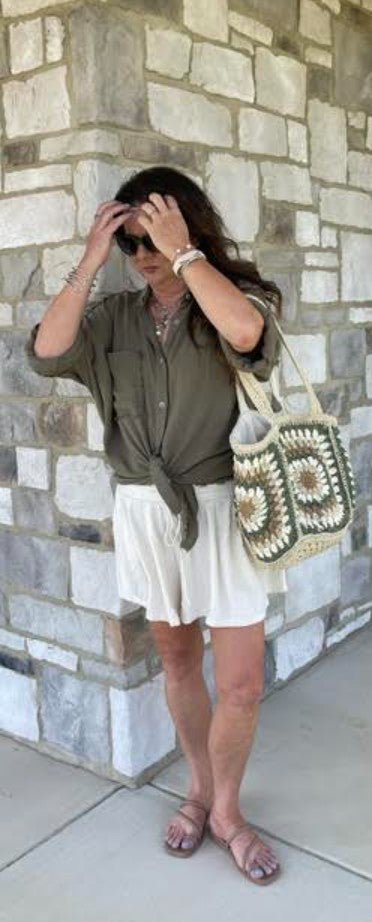 LIGHTWEIGHT BUTTON UP - DENIM & ONYX