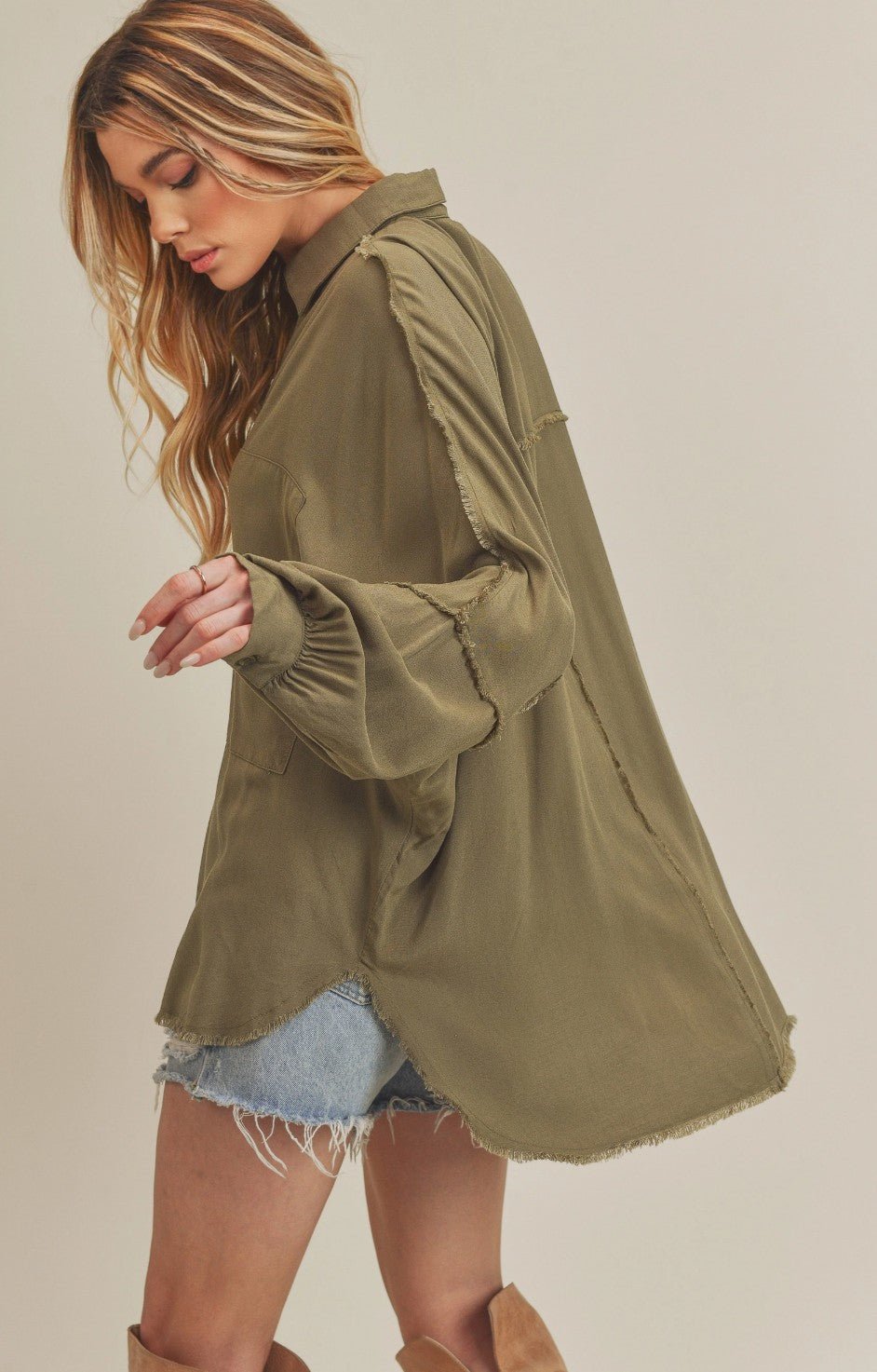 LIGHTWEIGHT BUTTON UP - DENIM & ONYX
