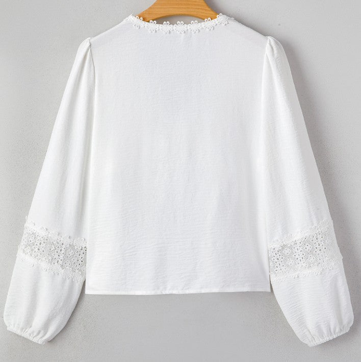 Long Sleeve Blouse - DENIM & ONYX