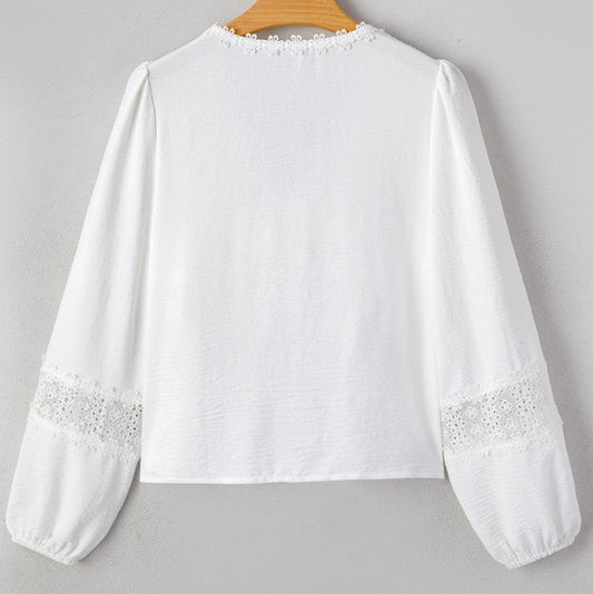 Long Sleeve Blouse - DENIM & ONYX