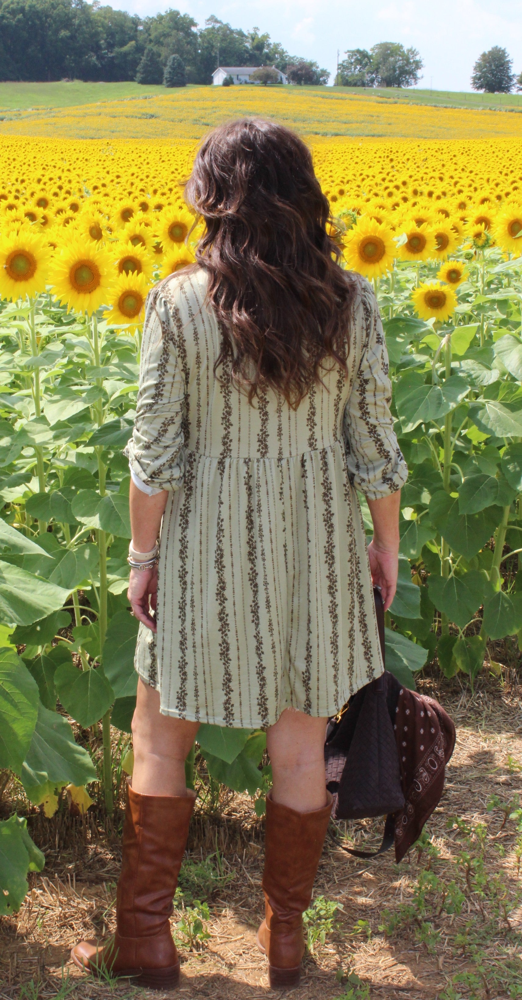 Mini Knit Dress W/ Side Pockets - DENIM & ONYX