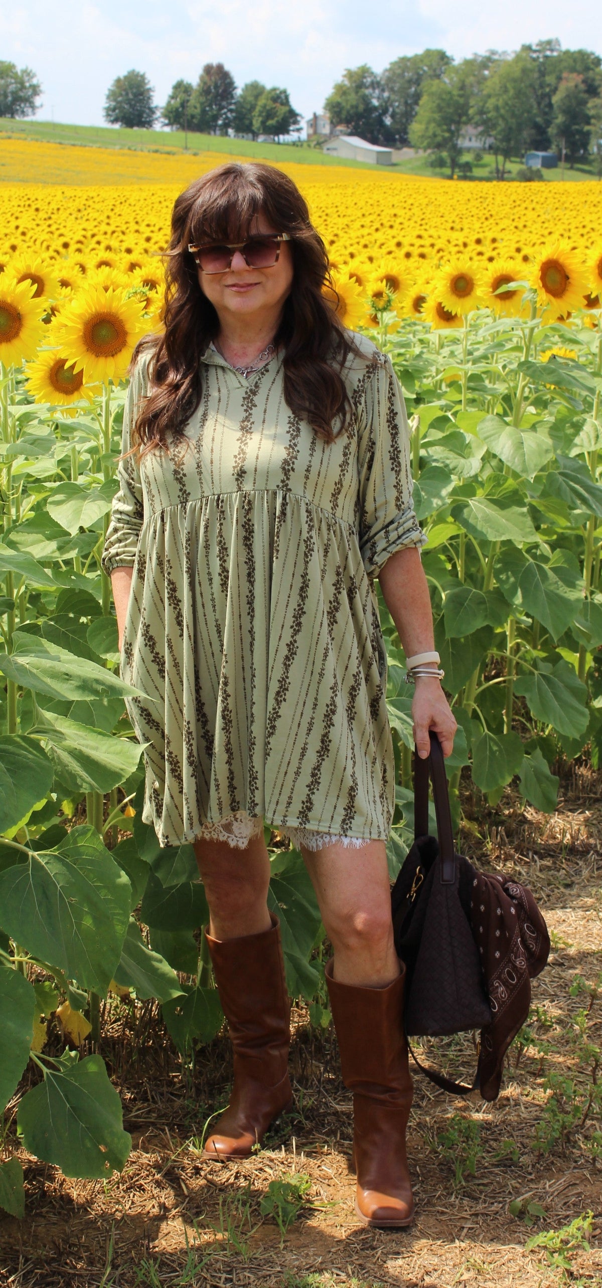 Mini Knit Dress W/ Side Pockets - DENIM & ONYX