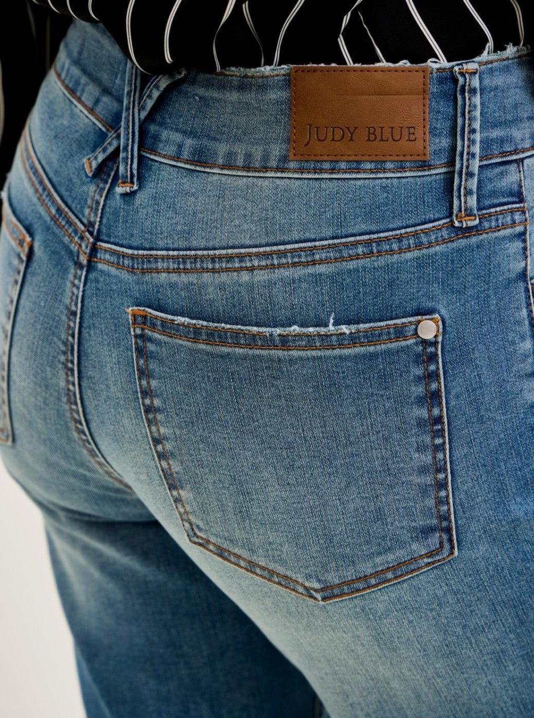 Mr Boyfriend Cool Denim W/ Cross Back Belt Loops - DENIM & ONYX