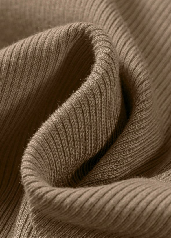 TAN SLIM RIBBED PADDED TANK TOP - DENIM & ONYX